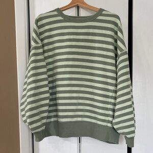 Aerie oversized striped Green Sweater